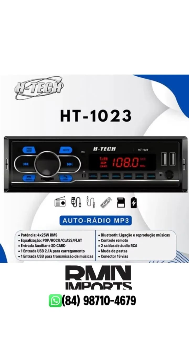 Toca CD H-Tech Bluetooth e Controle remoto