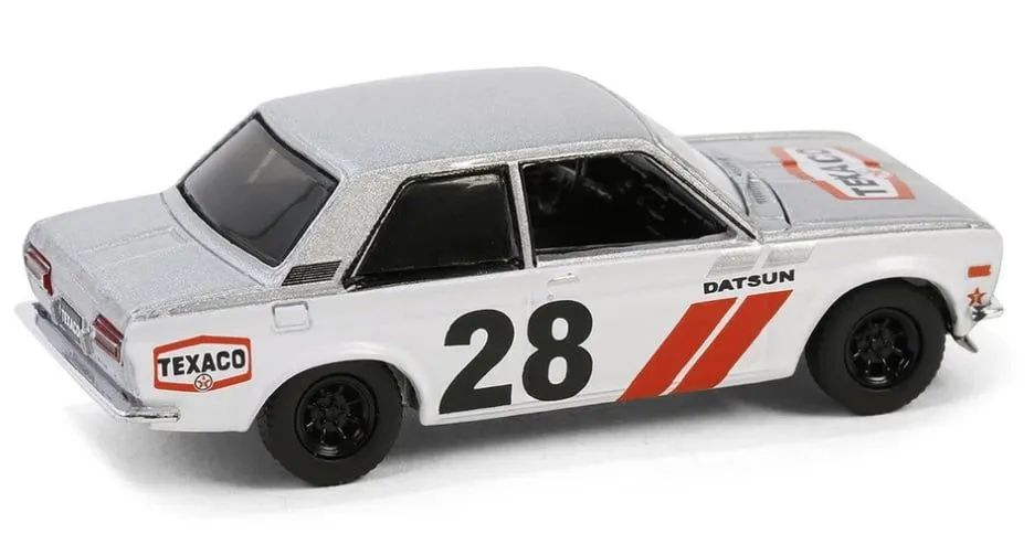 1:64 Miniatura 1970 Nissan Datsun 510 #28 Texaco Special Edition