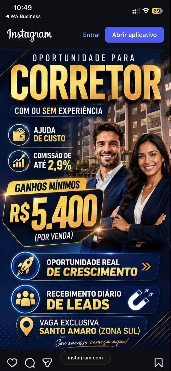 Oportunidade para corretor(a) de imóveis 