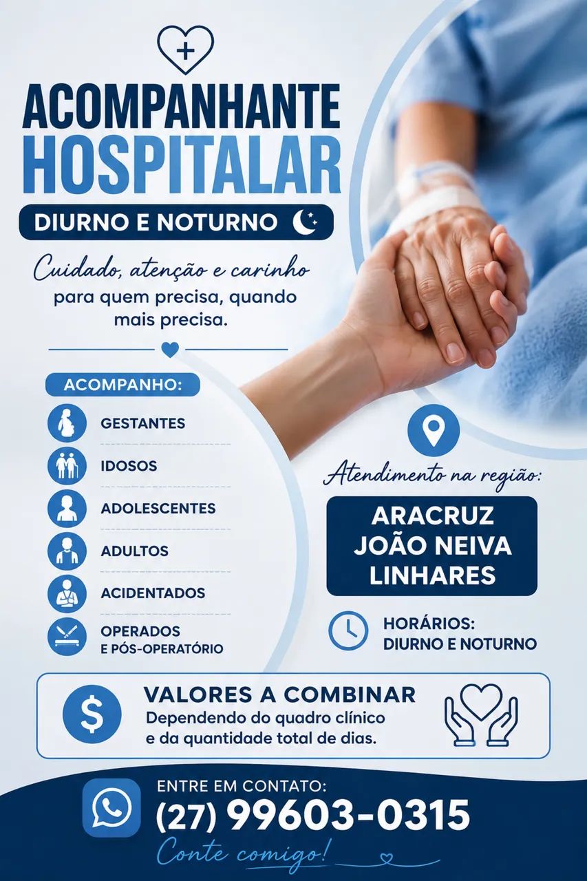 Ofereço meus serviços hospitalar 