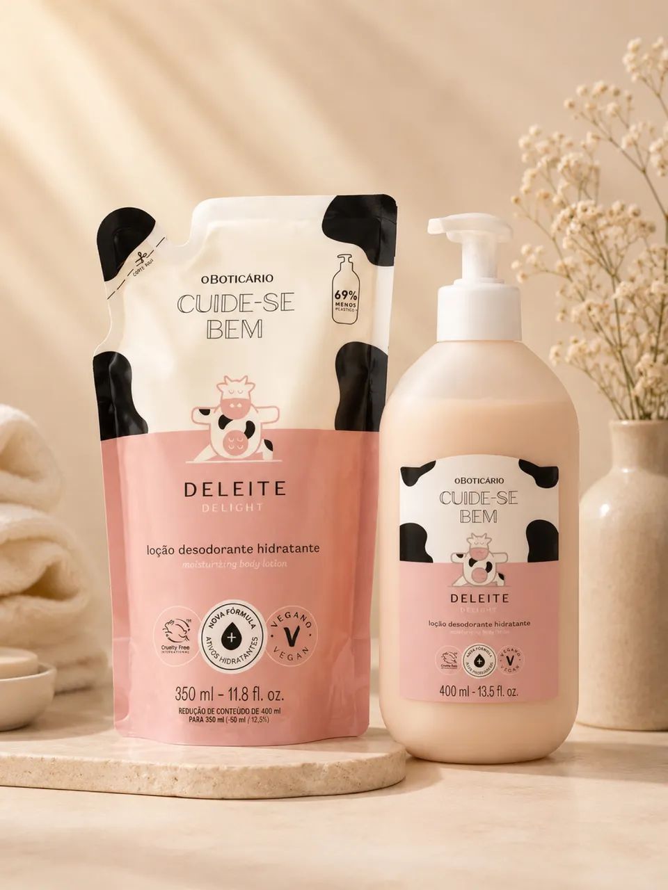 Kit Cuide-se Bem Deleite Creme Corporal 400ml + Refil 350ml