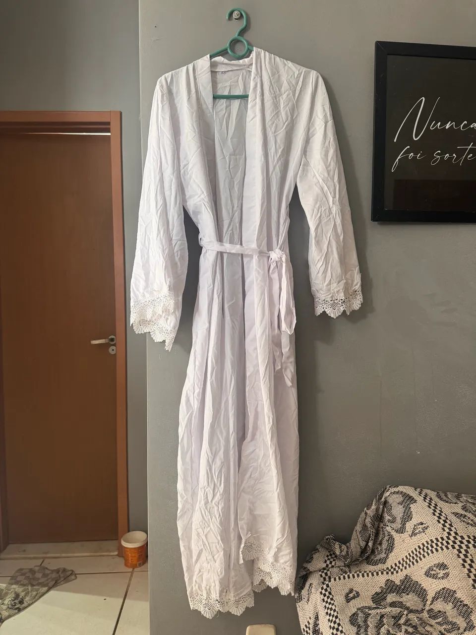 Robe branco longo M 
