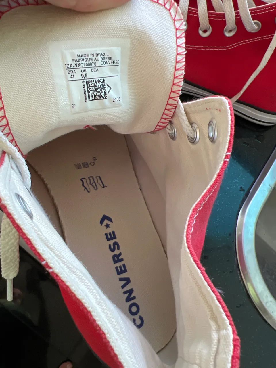 Tênis allstar vermelho cano médio  - Foto 2