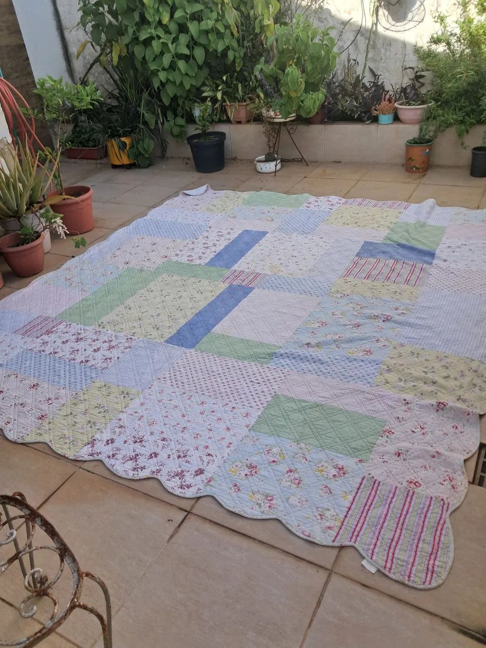 Colcha queen size patchwork 