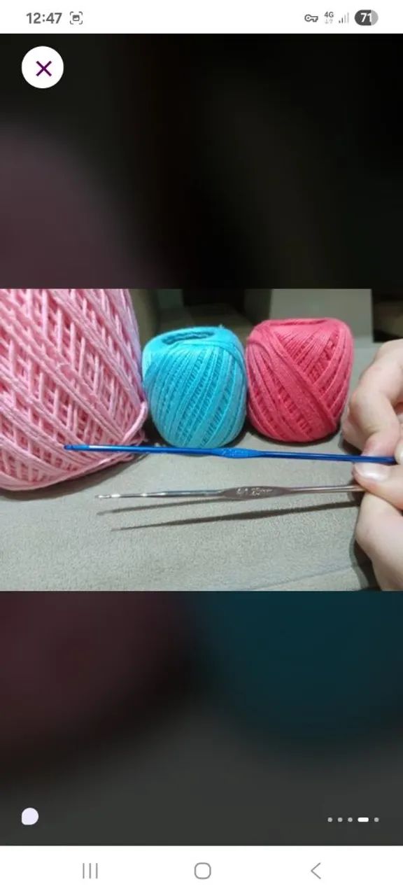 Kit linha croche e agulha - Foto 4