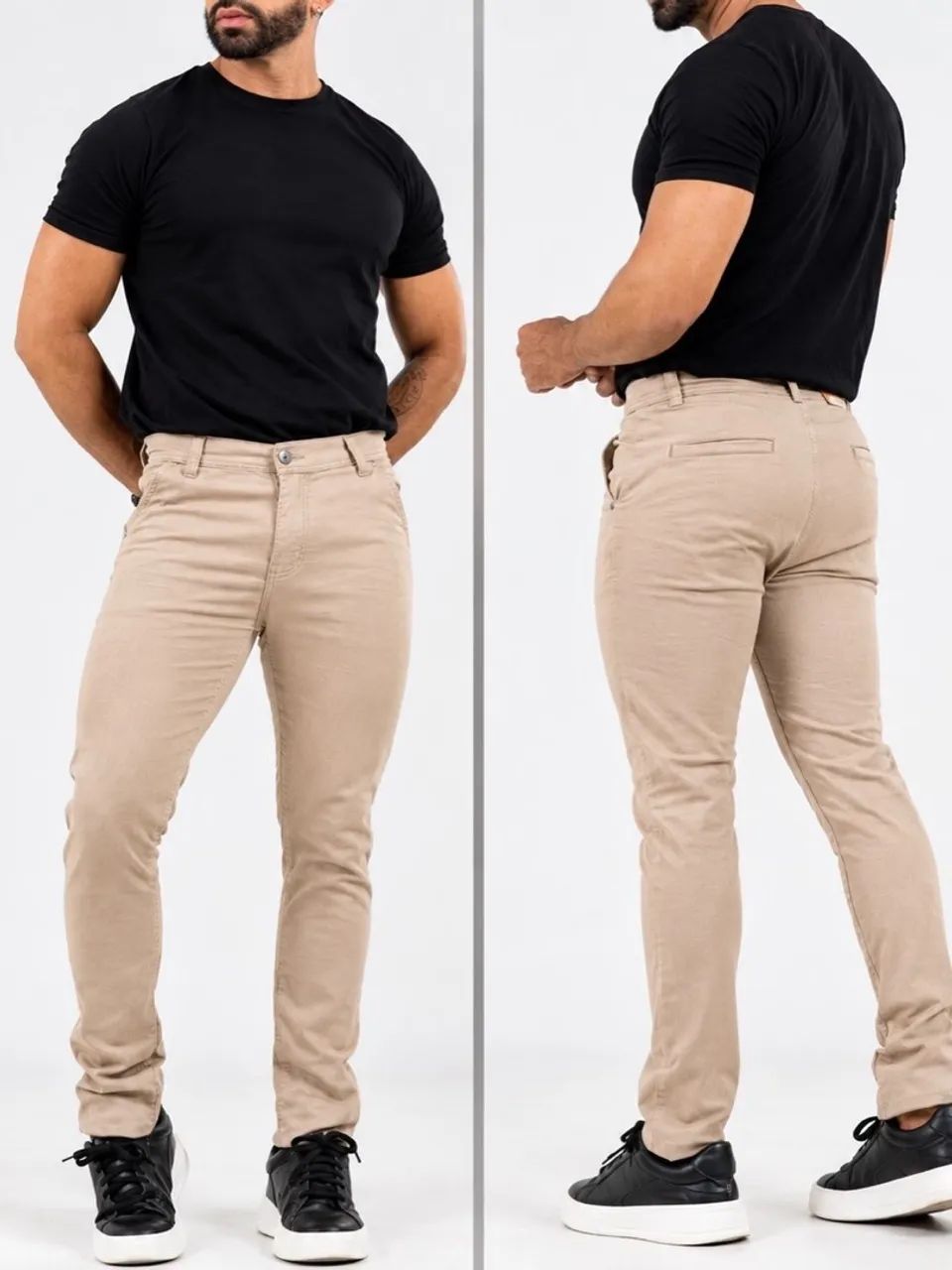 Calça masculina sarja brim 