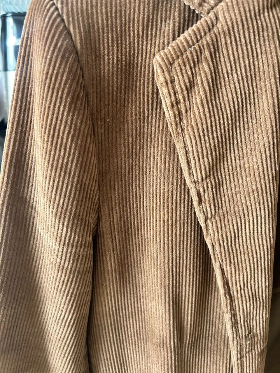 Blazer de Cotele Marrom Vintage / Clássico - Tamanho P - Foto 2