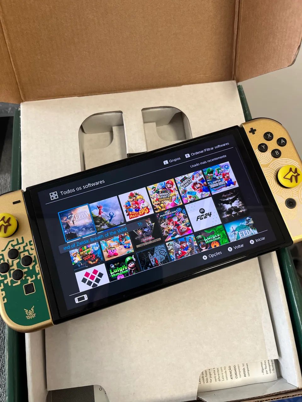 Nintendo switch Oled desbloqueado edição Zelda 