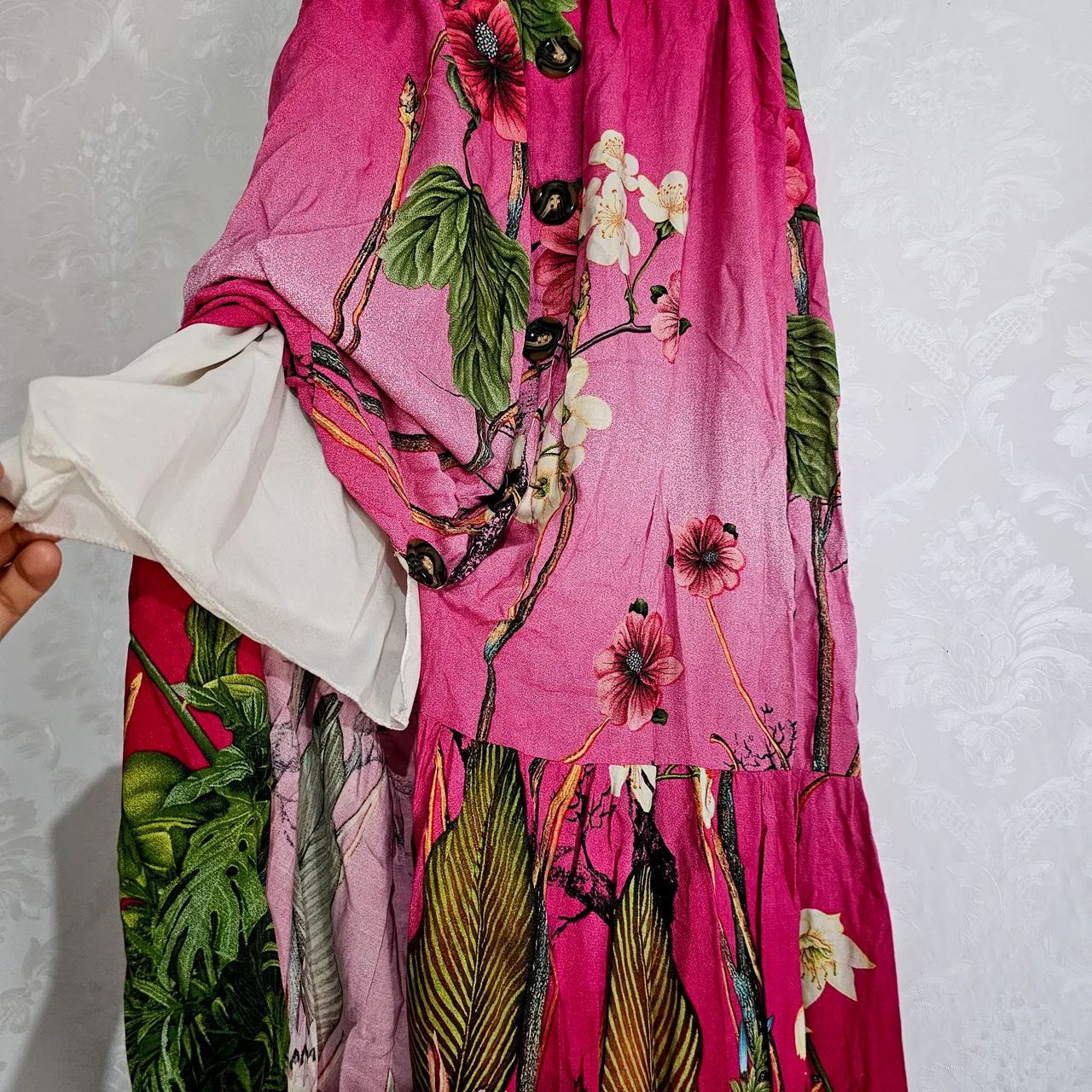 saia longa lorena fashion floral m - Foto 3