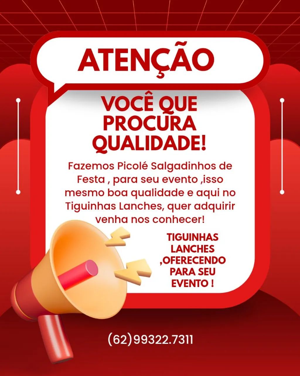 Vendemos salgadinho de festas e picolés para Eventos.