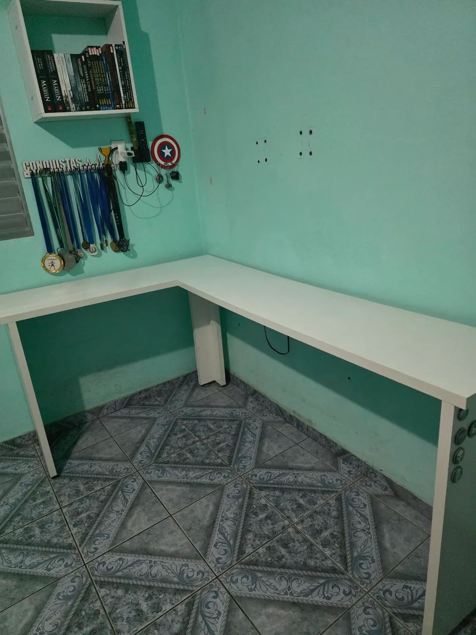 Bancada Mesa em L Branca