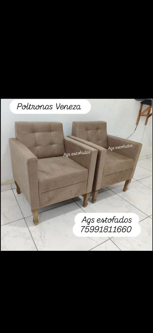 Poltronas Veneza. Ags estofados *60 