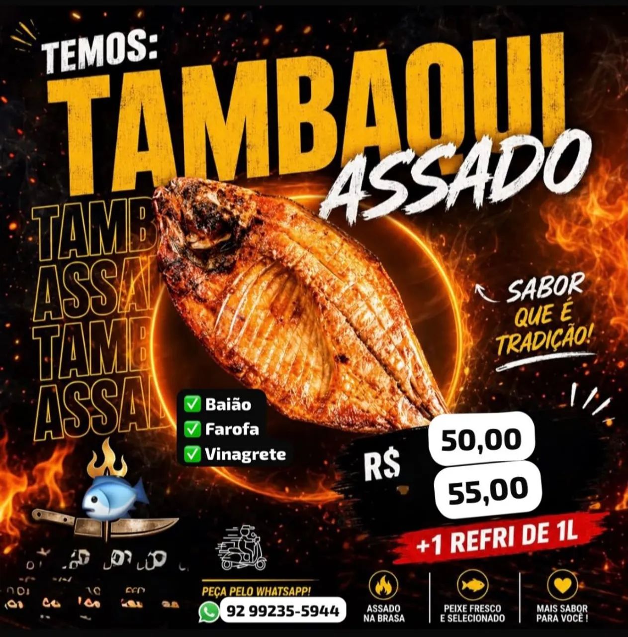 Assados na brasa 