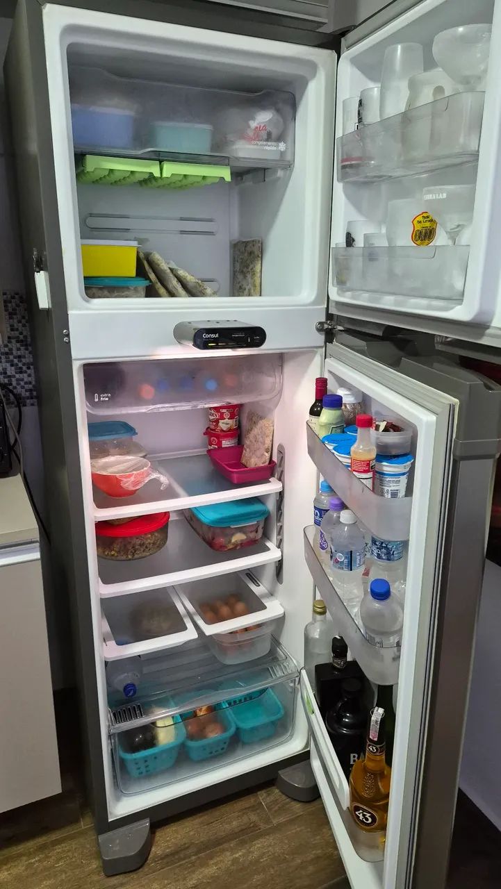 Refrigerador Consul Frost Free Duplex 386L Inox 110V CRM43NK