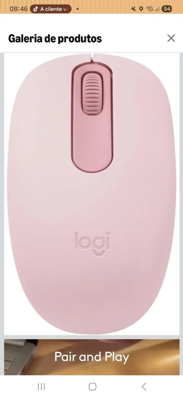 Mouse SEM FIO Logitech M196 Rose/Rosa NOVO - Foto 3
