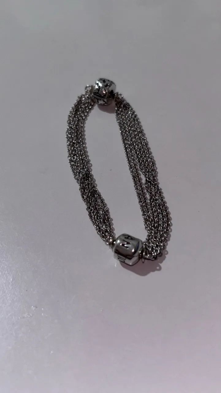 Pulseira Pandora multicanal (multi-strand) em prata 925 - Foto 2