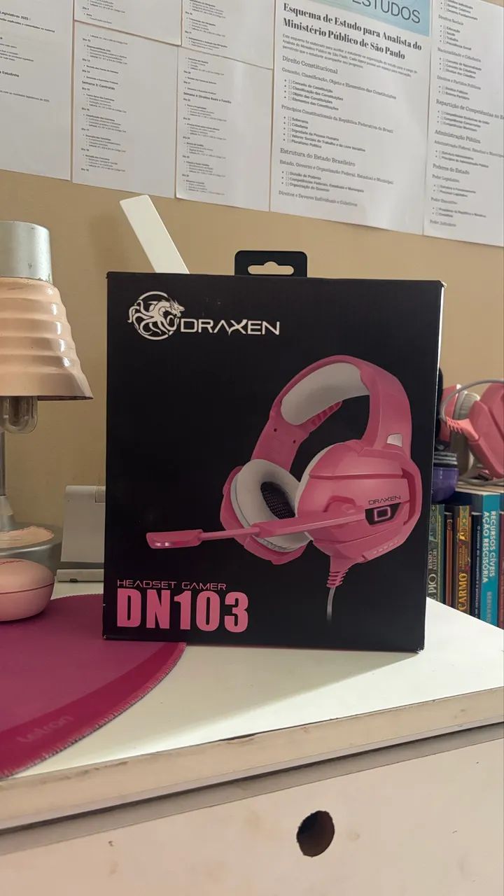Headset gamer draxen rosa Dn103 - Foto 4