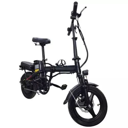 Bicicleta Elétrica Dobrável 400W 48V Painel Digital 30Km/h Farol