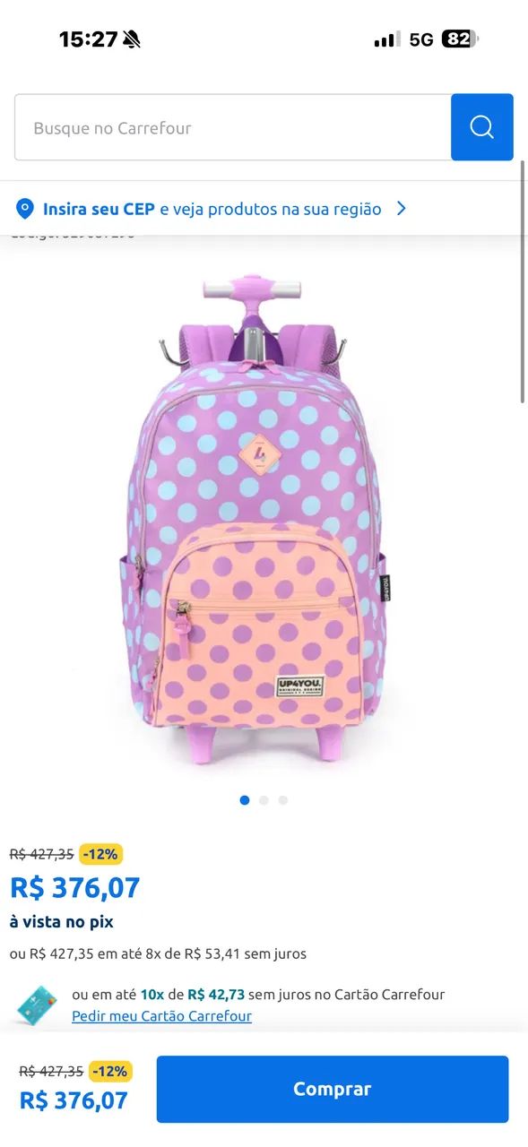 Mochila rodinha + estojo - Foto 2