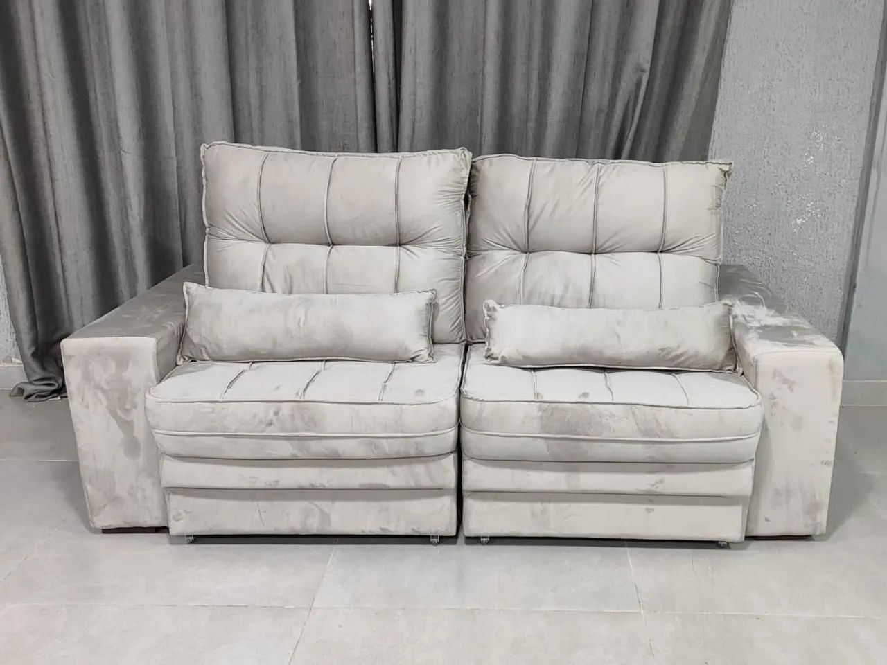 Sofá tamanho 2,00mt espuma D-33 Novo a pronta entrega  - Foto 4