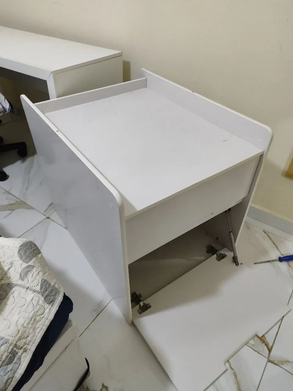 Trocador de bebê com gaveta e sapateira 80cm Comp x 60cm Lgr