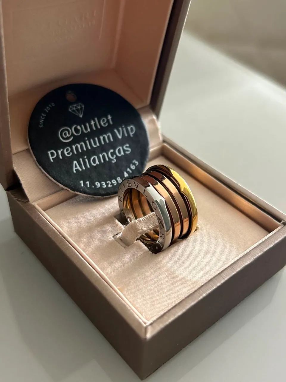 Anel bzero1 bvlgari 3 cores a unidade  - Foto 5