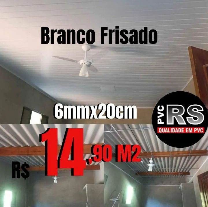 PROMOÇÃO, FORRO BRANCO FRISADO 10cm e 20cm largura. 