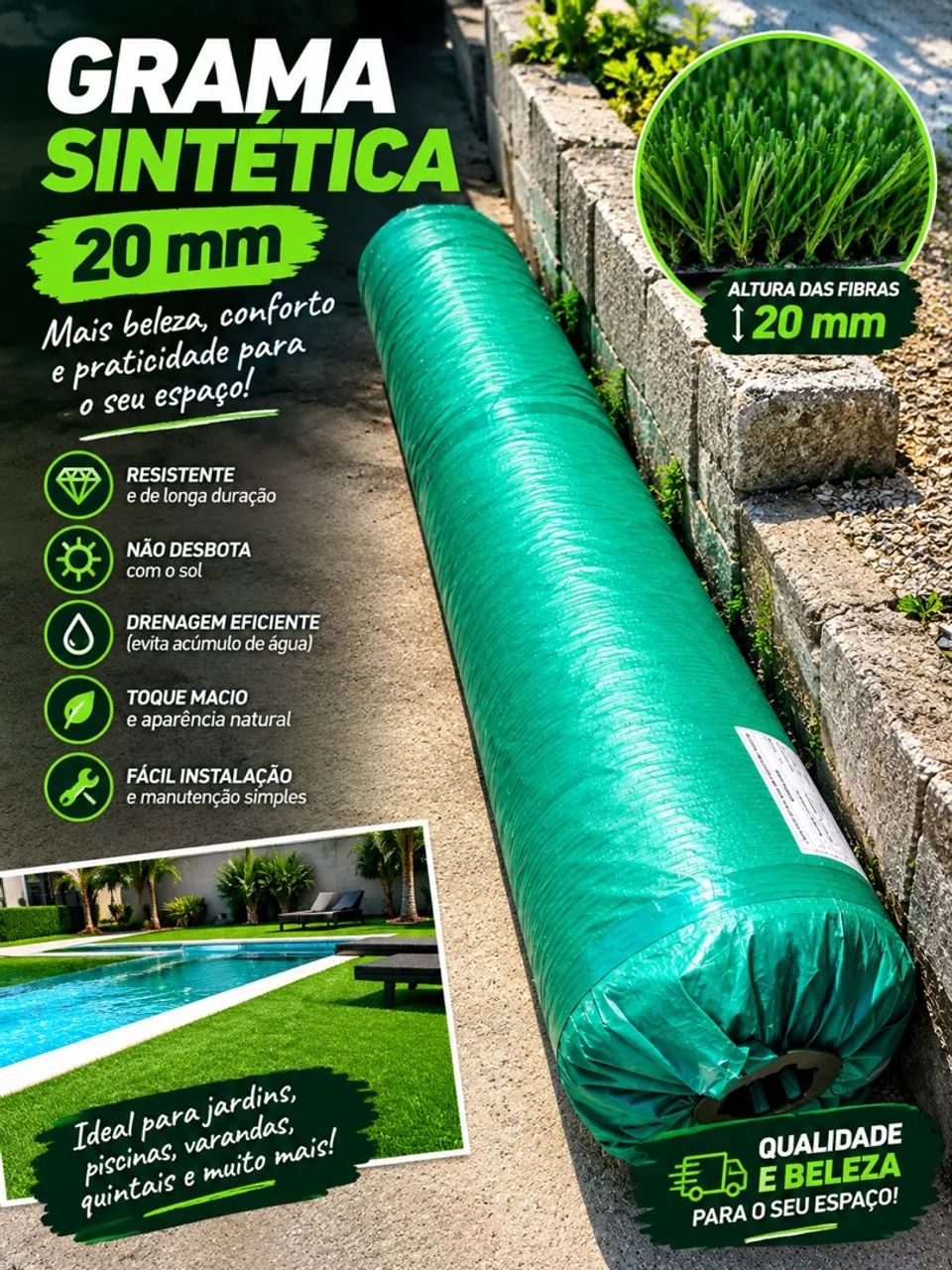 Mega promoção rolo de grama fechado  - Foto 2
