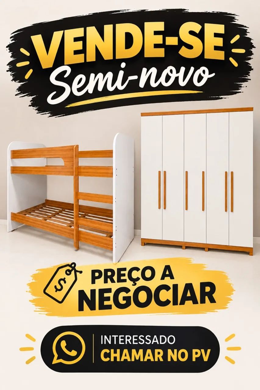 Quarto solteiro semi novo