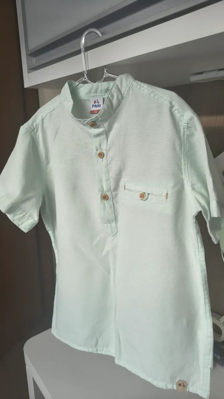 Camisa de algodão infantil 