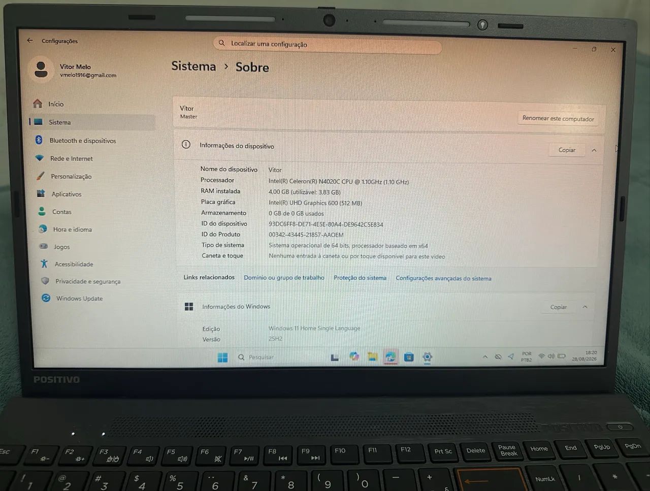 Vendo Notebook Positivo - Foto 3