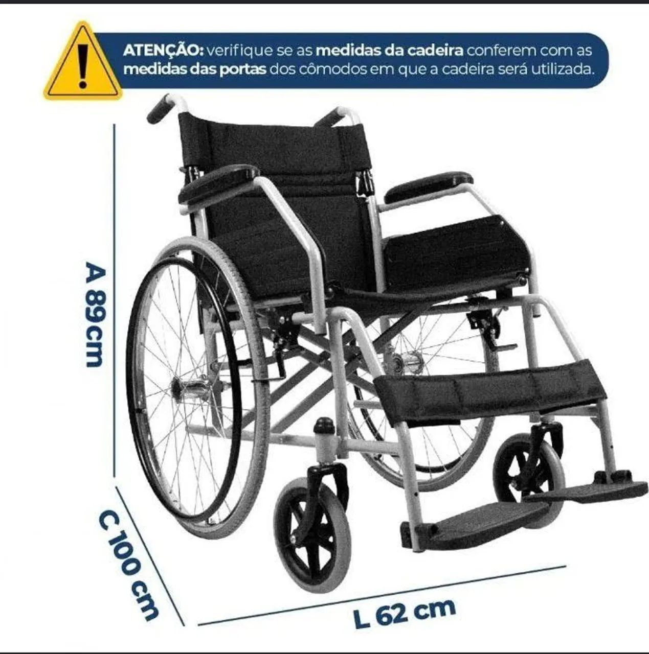 Cadeiras de rodas Dellamed até 120kls - Foto 2