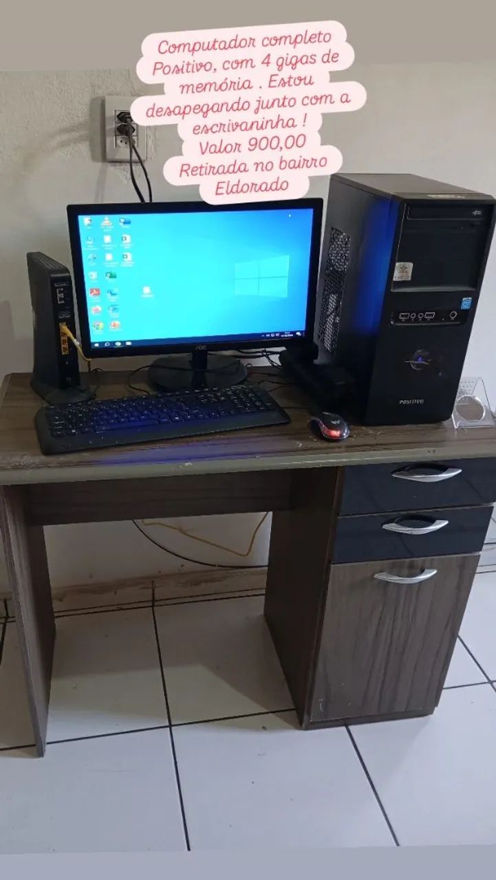 Computador completo com SSD, pronto para usar!