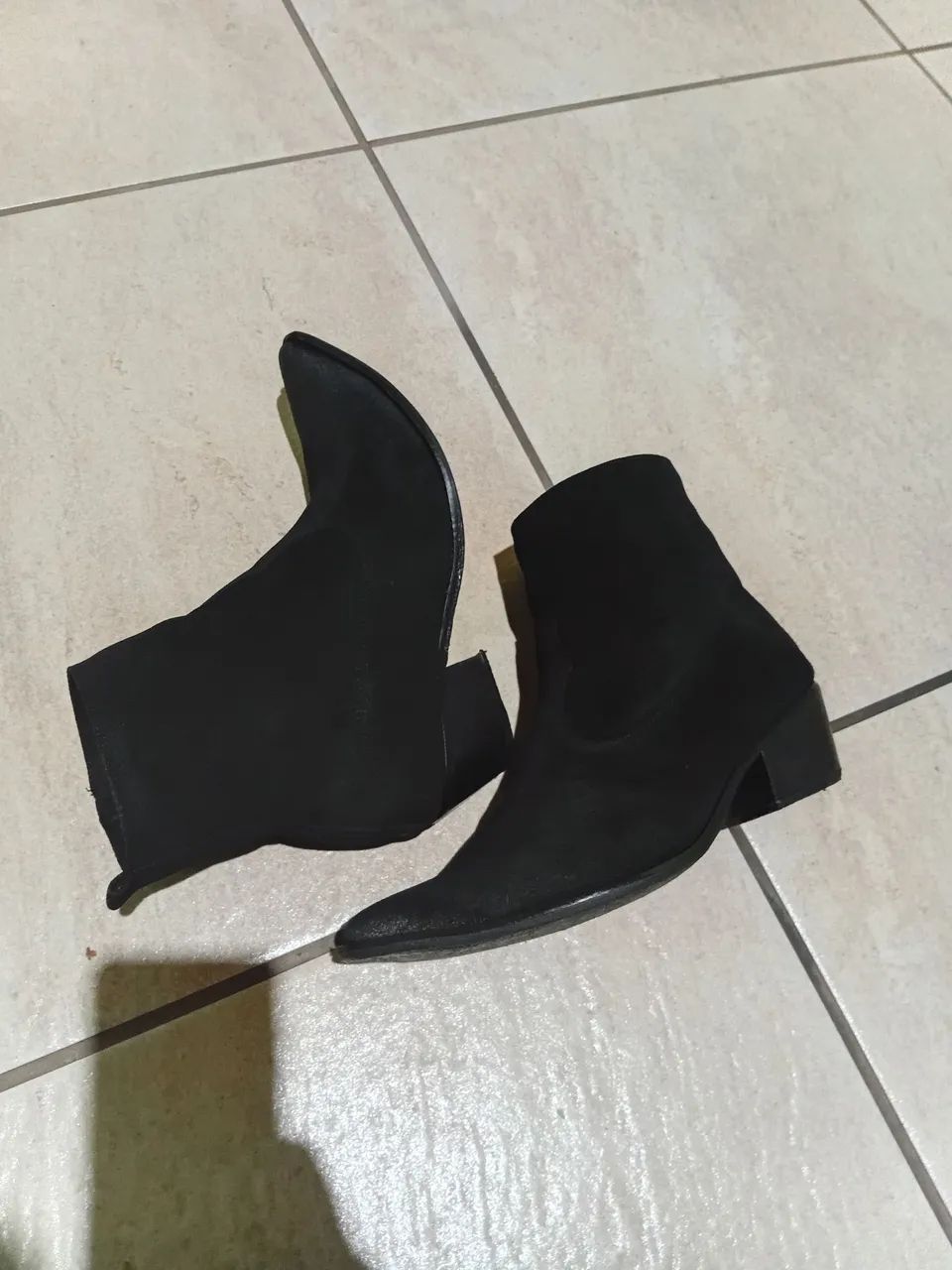 Bota masculina n43 preta camurça  - Foto 3