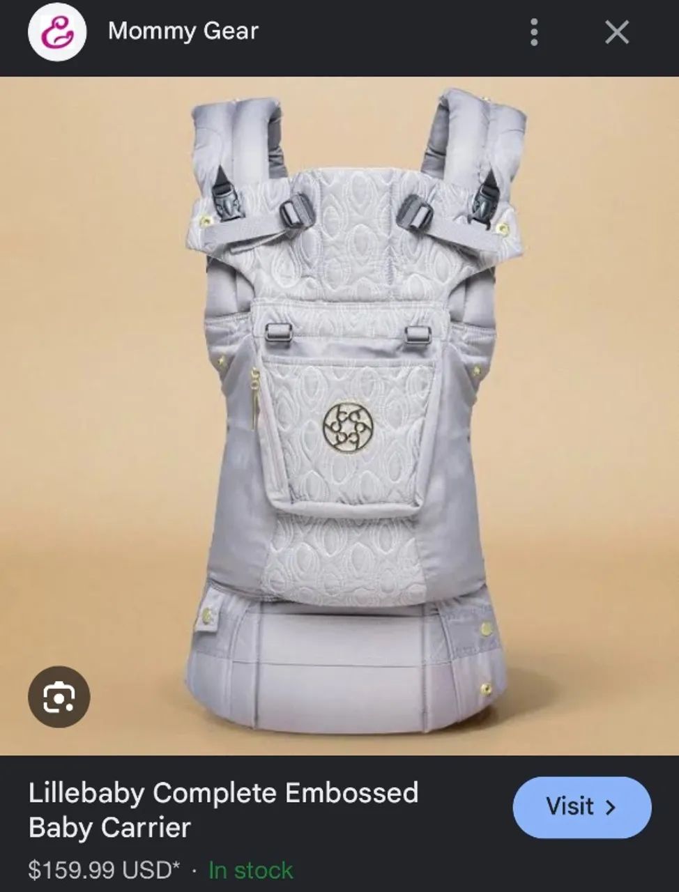 Canguru LÍLLÉbaby Complete Embossed Cinza