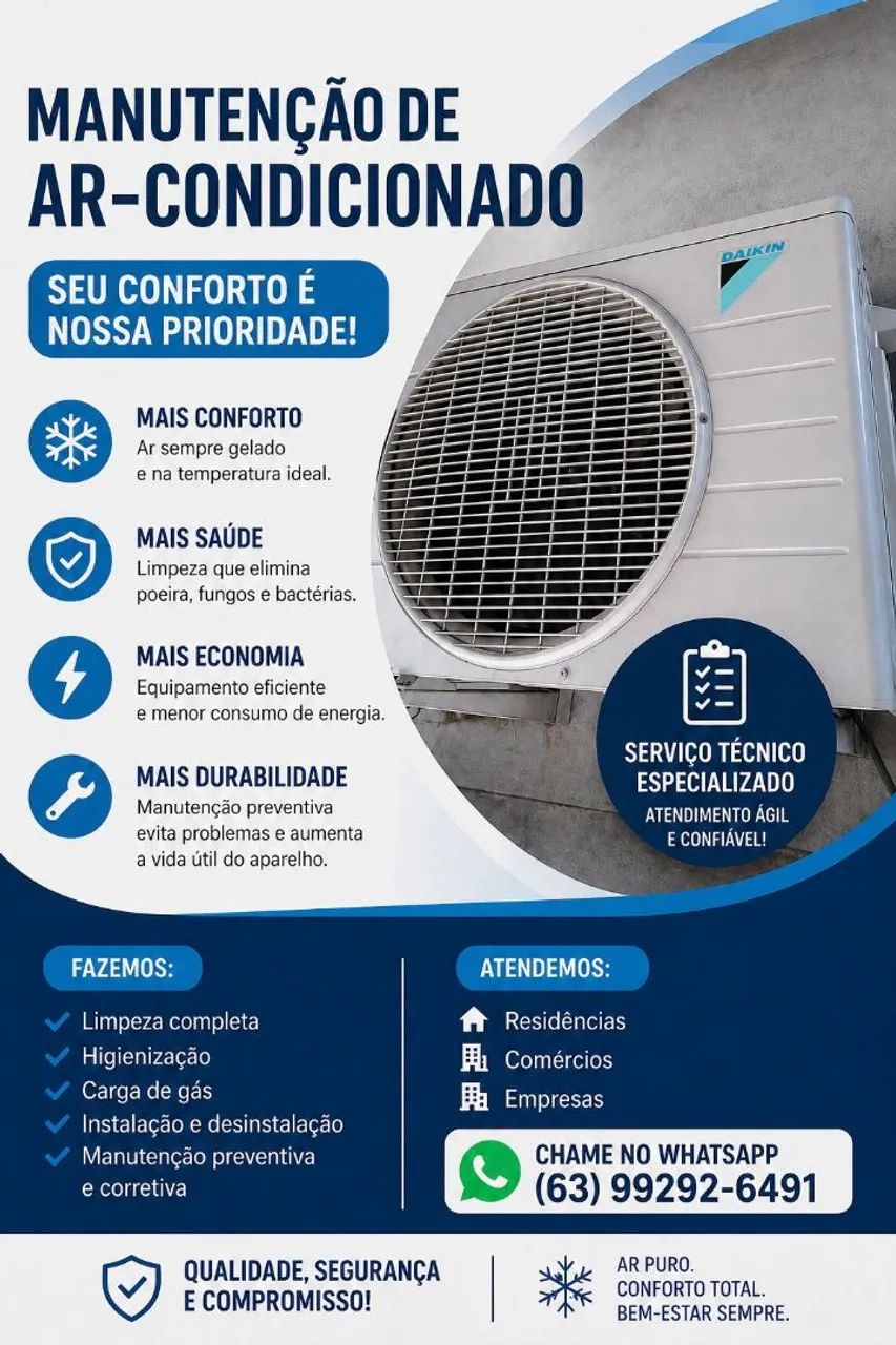 Ar condicionado, assistência técnica especializada 