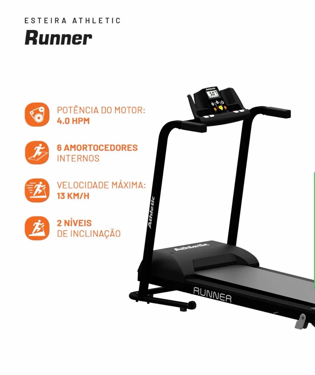 Esteira Ergométrica Athletic Runner - Foto 2