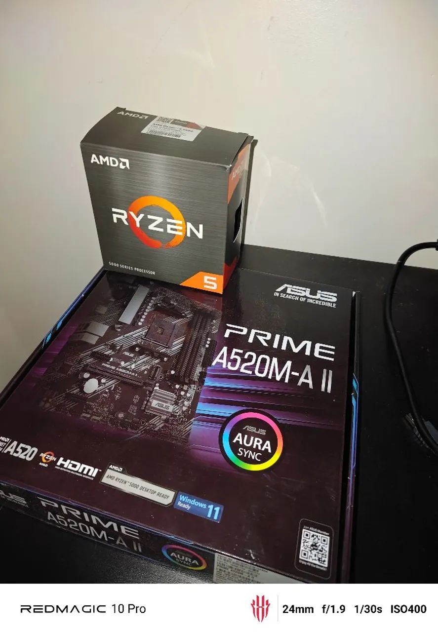 Kit placa mãe e processador 