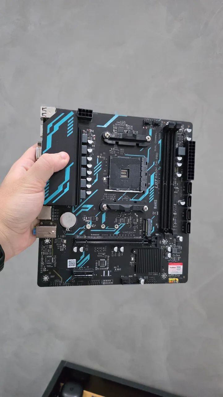 Placa Mãe AM4 B450M D4 PRO JIESHUO
