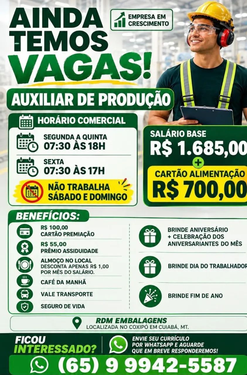 Vaga Emprego de segunda a sexta  - Foto 2