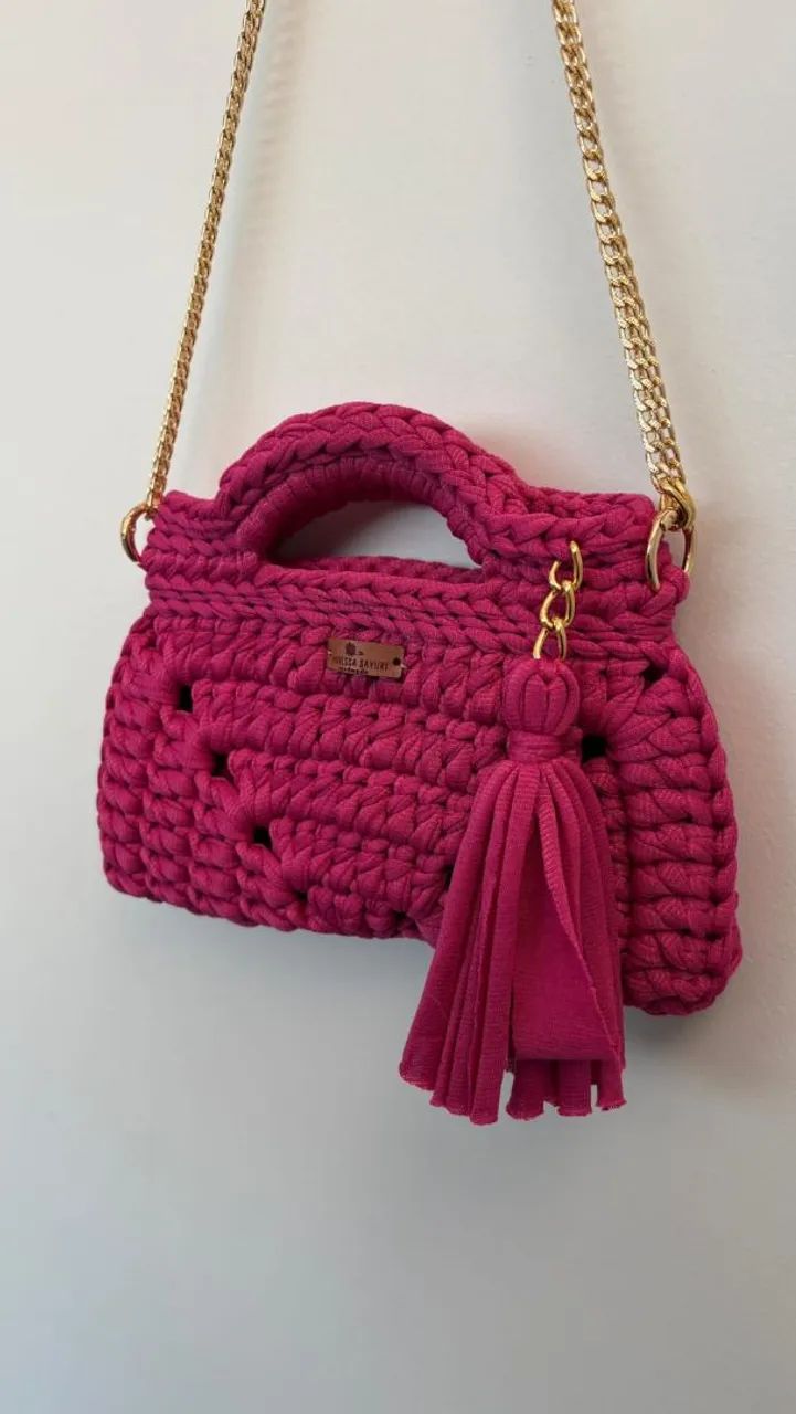 Bolsa de Crochê artesanal premium - Andressa Sayuri Handmade
