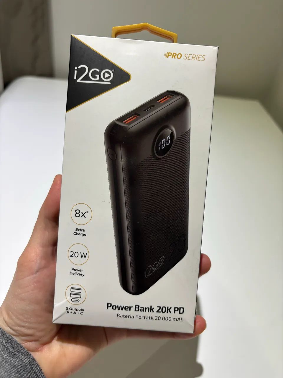 ? Power Bank i2GO Pro 20.000 mAh - 20W  R$ 130