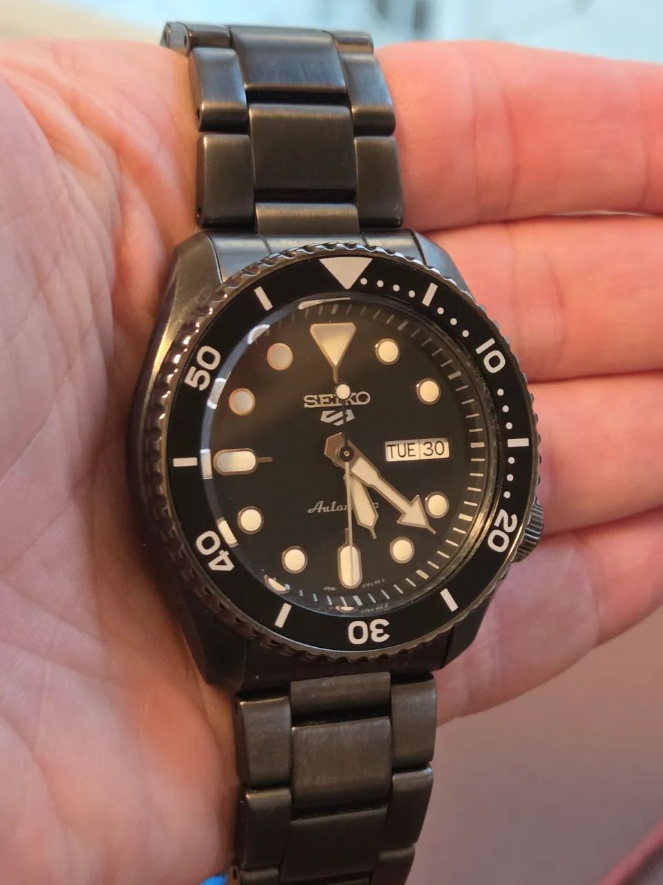 Relógio Seiko 5 Sports SRPD65B1 All Black - Foto 4