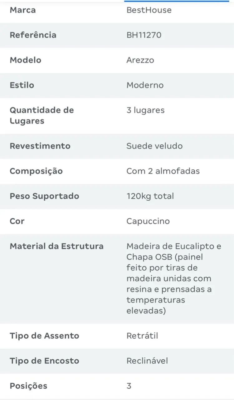 Sofá 3 lugares reclinável - Foto 4