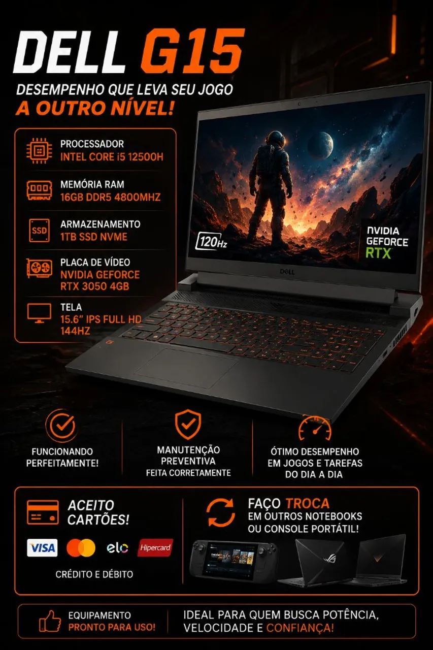 Notebook gamer Dell G15