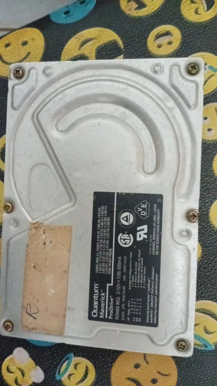 Hd ide 540mb antigo computador funcionando 