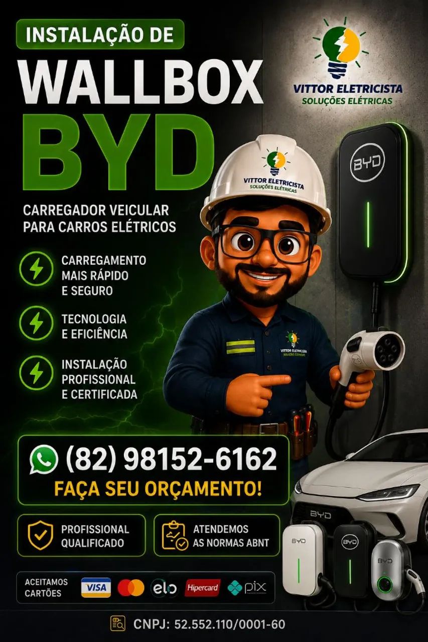 Serviços De Elétrica e Instalação de wallbox byd  - Foto 3