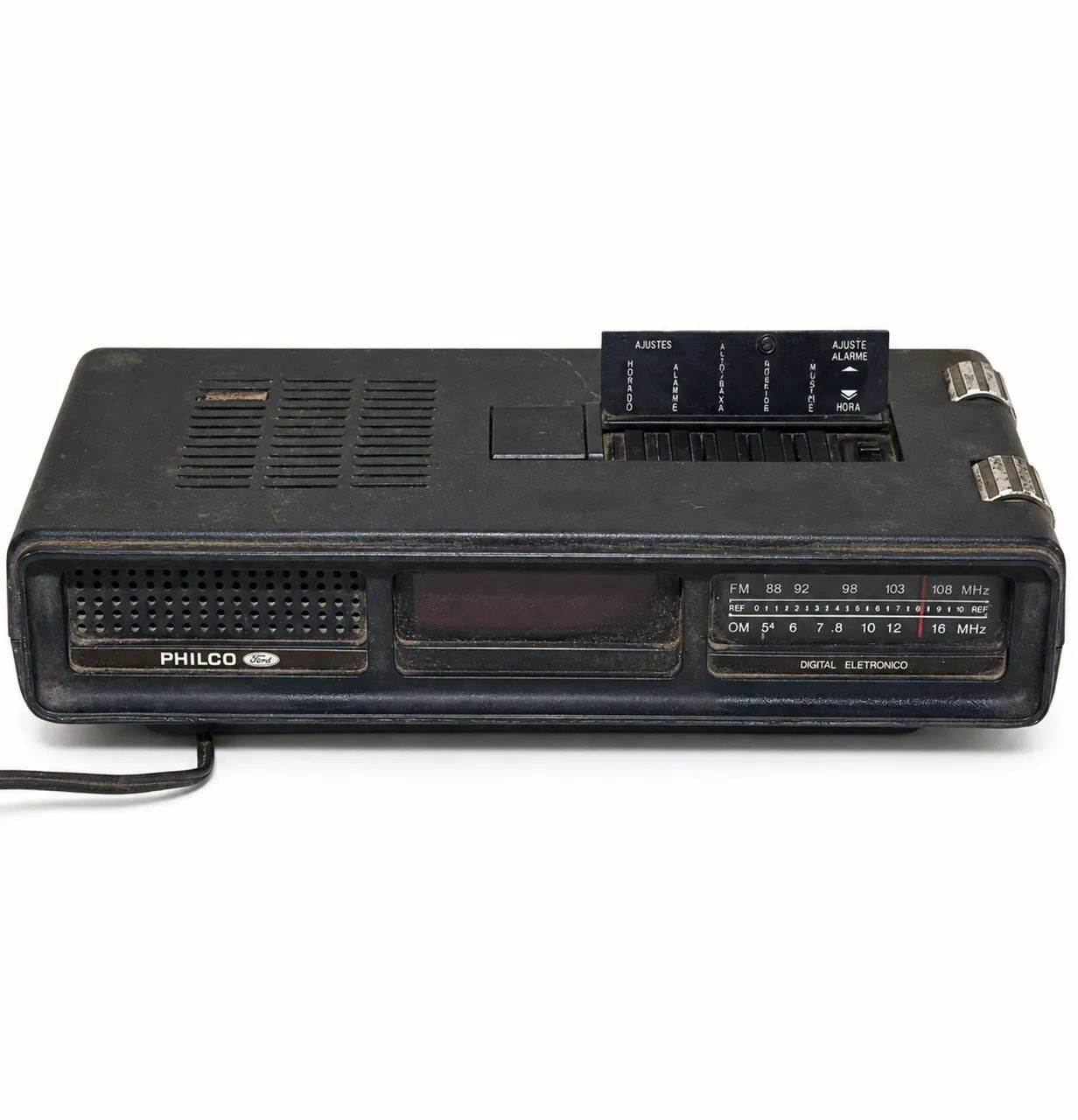 Rádio relógio Philco Ford antigo funcionando 1970