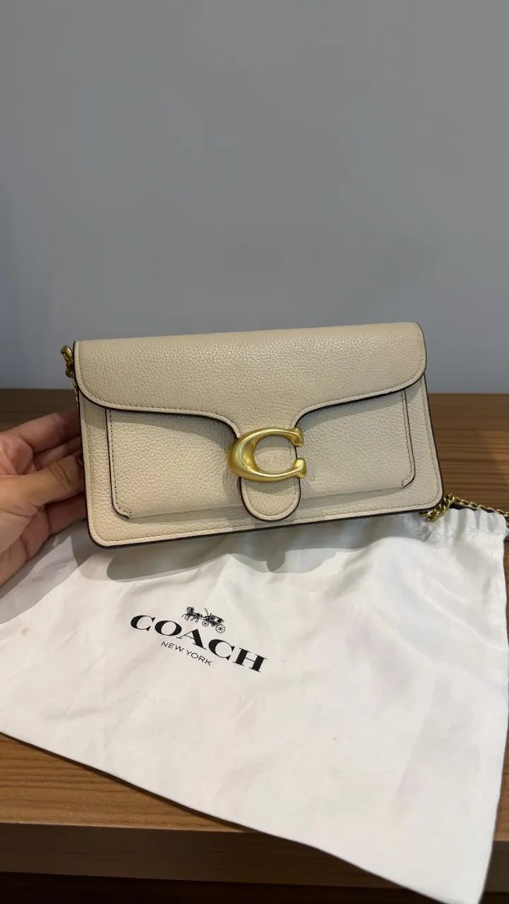 Bolsa coach chain off white original  - Foto 5
