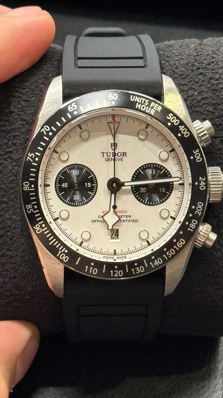 Tudor Black Bay Chrono Panda - Pulseira em Borracha - Foto 2